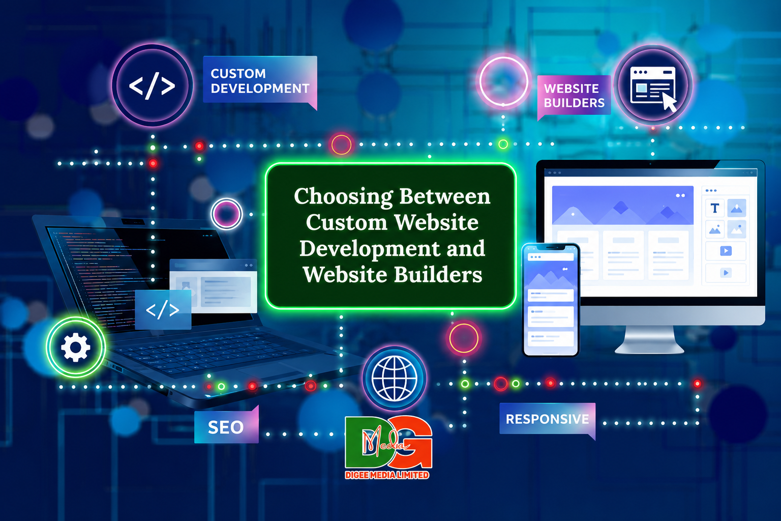 Choosing Between Custom Website Development and Website Builders